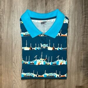 Lands’ End Traditional Fit Docked Sailboats Polo - 2XL